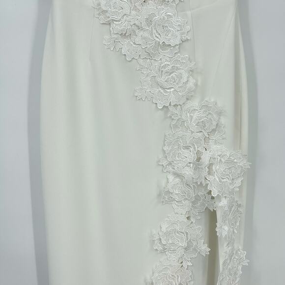 Elegant White Strapless Maxi Dress - Picture 7 of 16